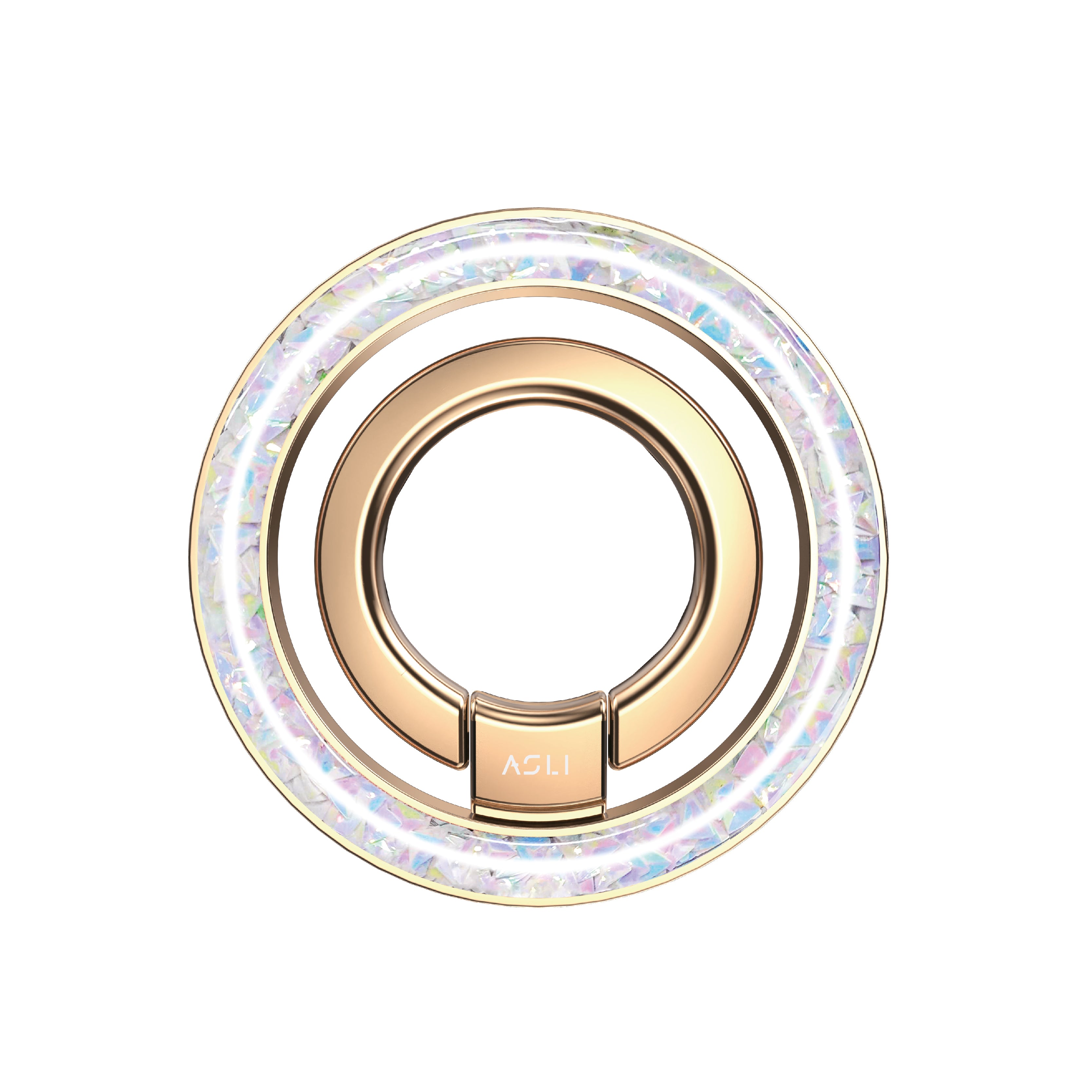Asli Global Magnaring Flex Magnetic Phone Holder Ring Stand Twinkle |Pink/Gold Asli Global Magnaring Flex Magnetic Phone Holder Ring Stand Twinkle |Pink/Gold